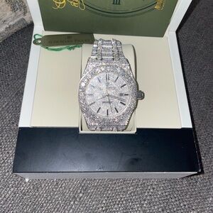 Audemars Piguet Diamond-Accented Silver Watch